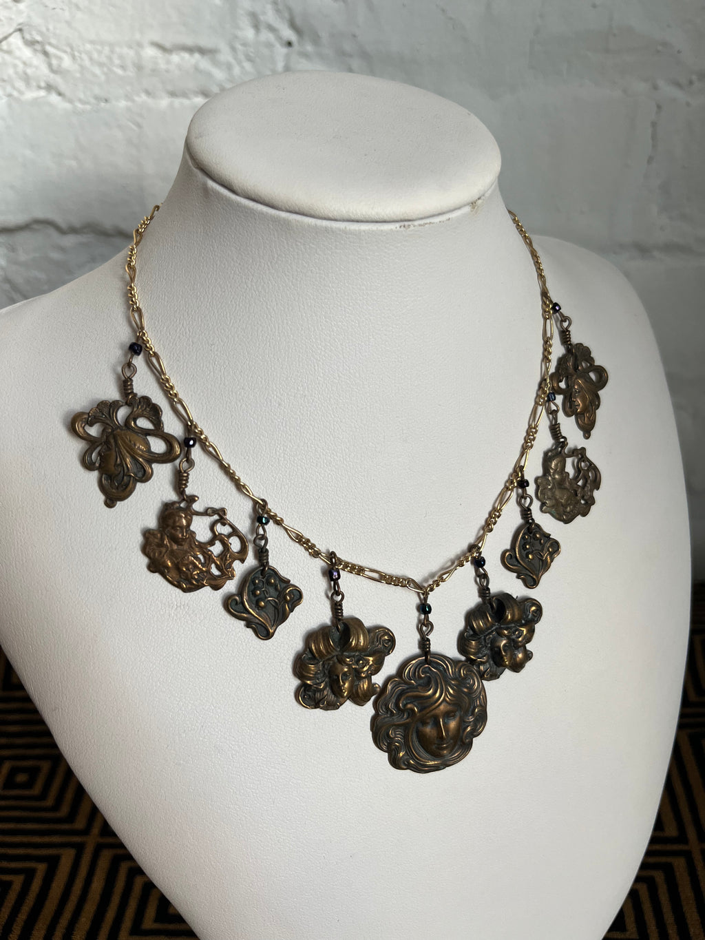 Art Nouveau Charm Necklace