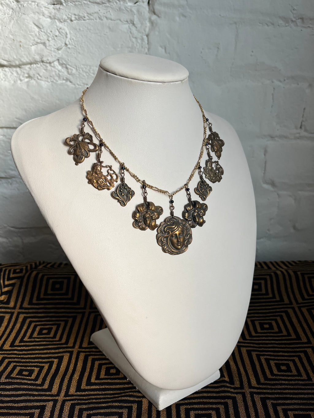 Art Nouveau Charm Necklace